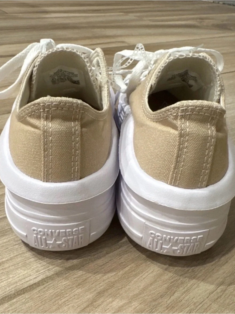8W Converse Chuck Taylor All Star Move Platform Low Nutty Granola/White